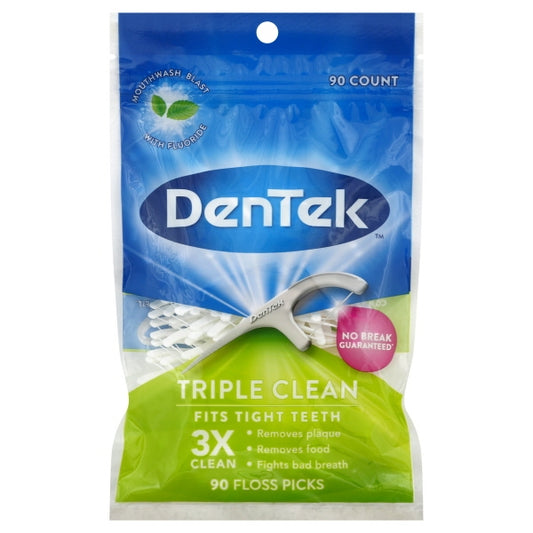 DENTEK ADVANCED CLEAN FLOSS PICKS MW BLAST 90