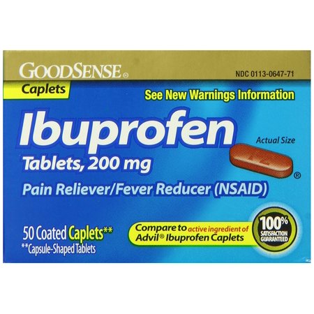 GS IBUPROFEN BROWN COATED CAPLET 200 MG 50