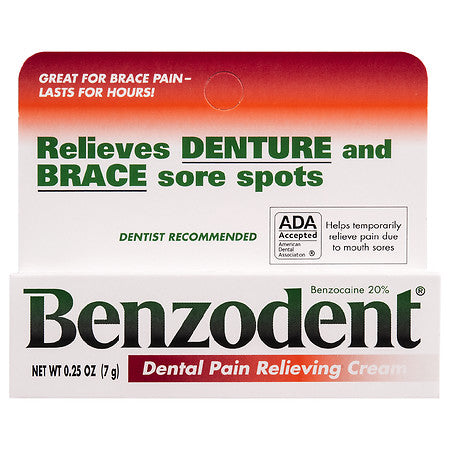 BENZODENT DENTURE CREAM 0.25 OZ