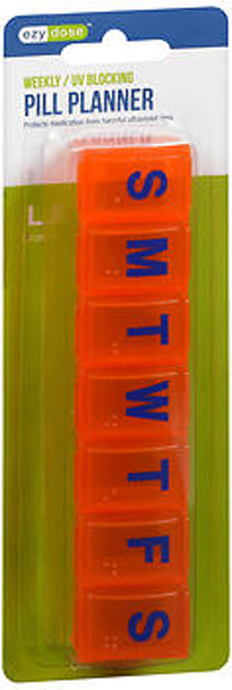 PILL REMINDER WEEKLY 7 COMP AMBER LG