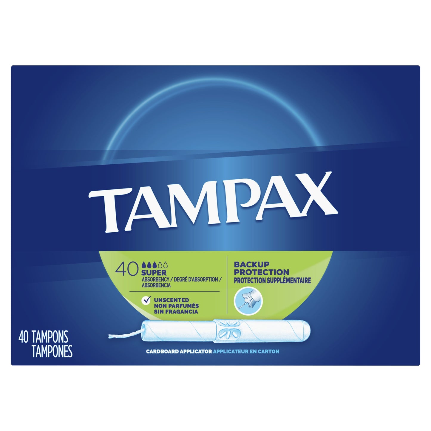 TAMPAX FLUSHABLE APPLICATOR SUPER 40