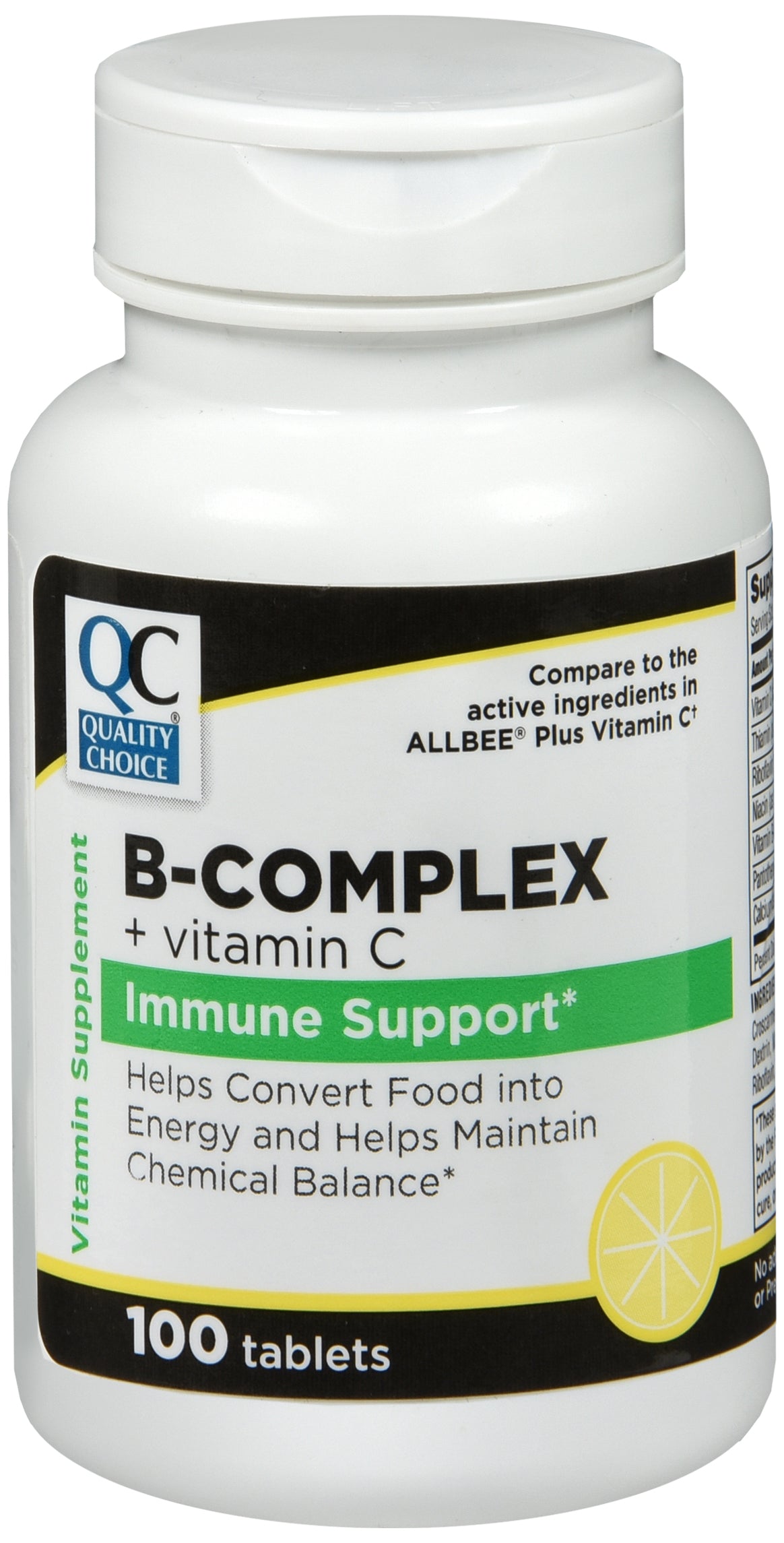 QC VITAMIN B COMPLEX + C TAB 100