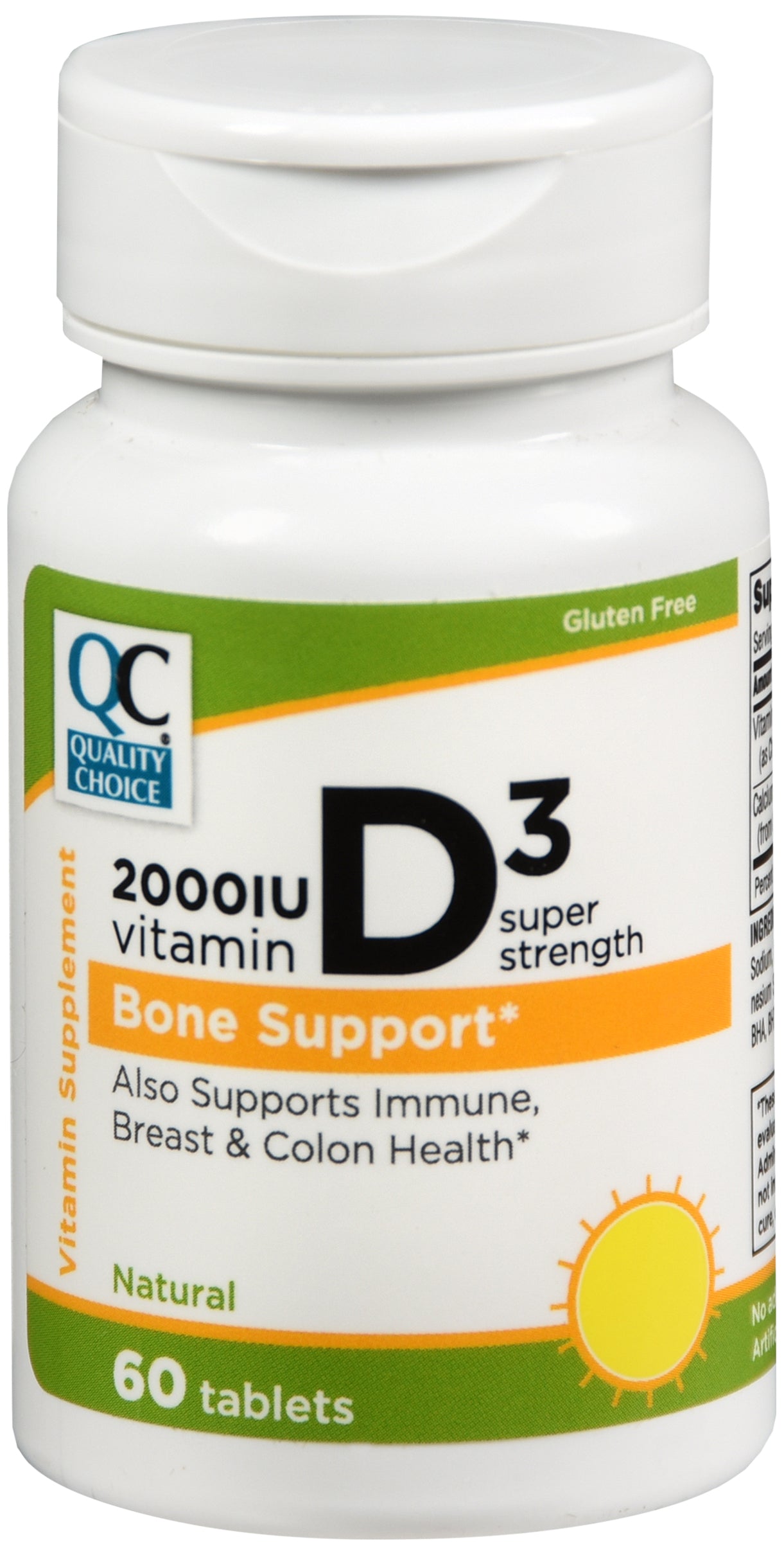 QC VITAMIN D3 TAB 2000 IU 60