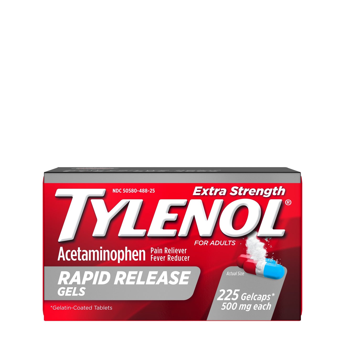 TYLENOL EX STR RAPID RELEASE GELCAPS 225