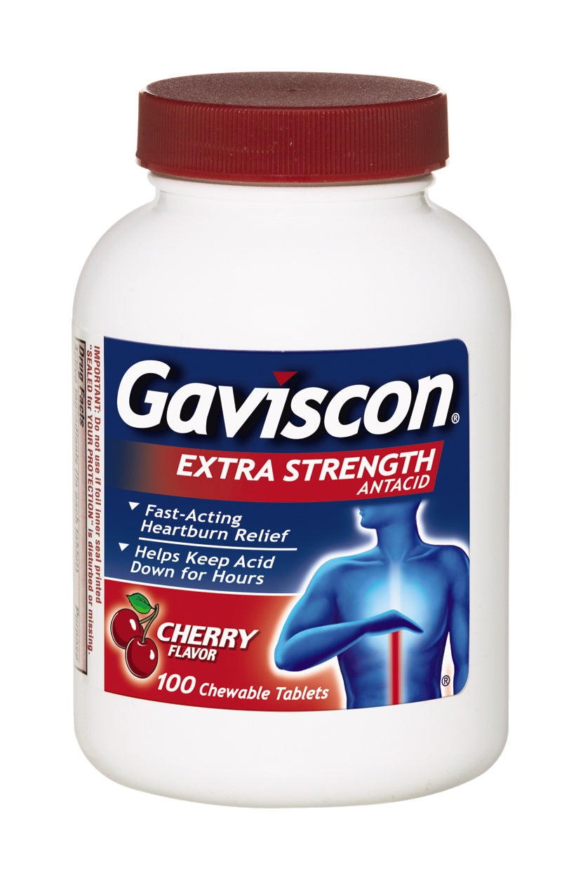 GAVISCON CHEW TAB EXTRA STRENGTH CHERRY 100