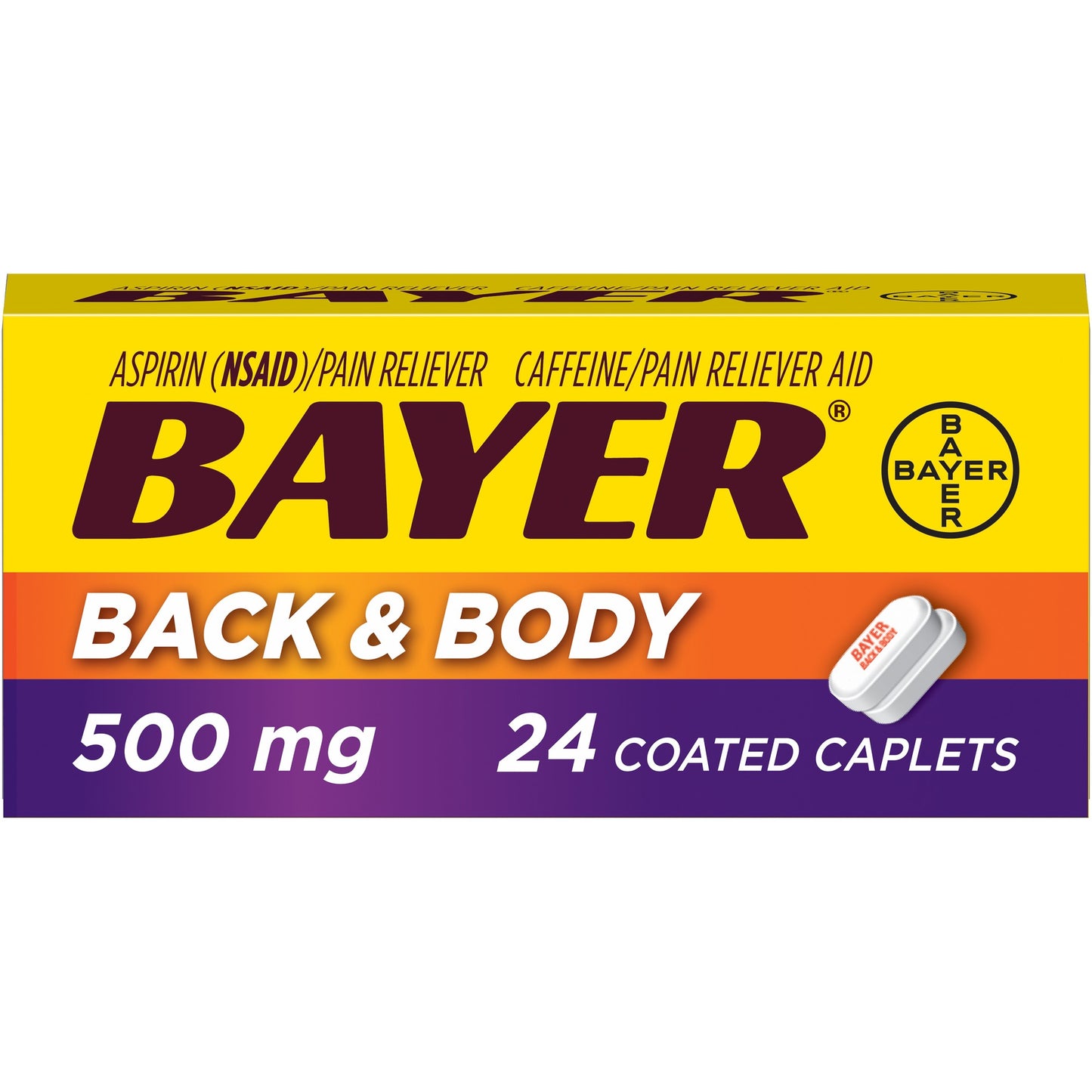 BAYER X/STR BACK & BODY PAIN CAPLET 24