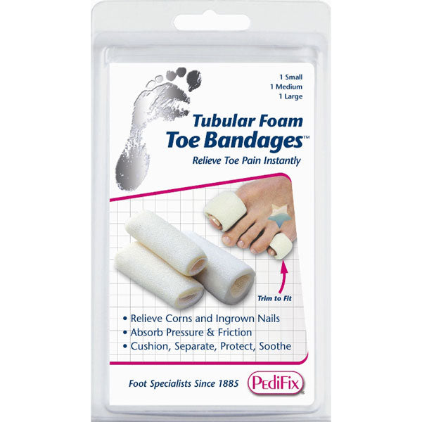 TOE BANDAGE TUBULAR FOAM MED 3/4" PK/3