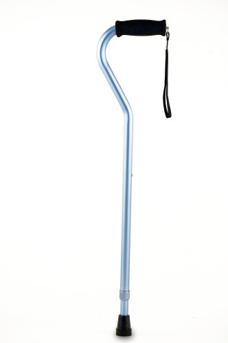 CANE ALUM OFFSET CUSHION W/STRAP BLUE