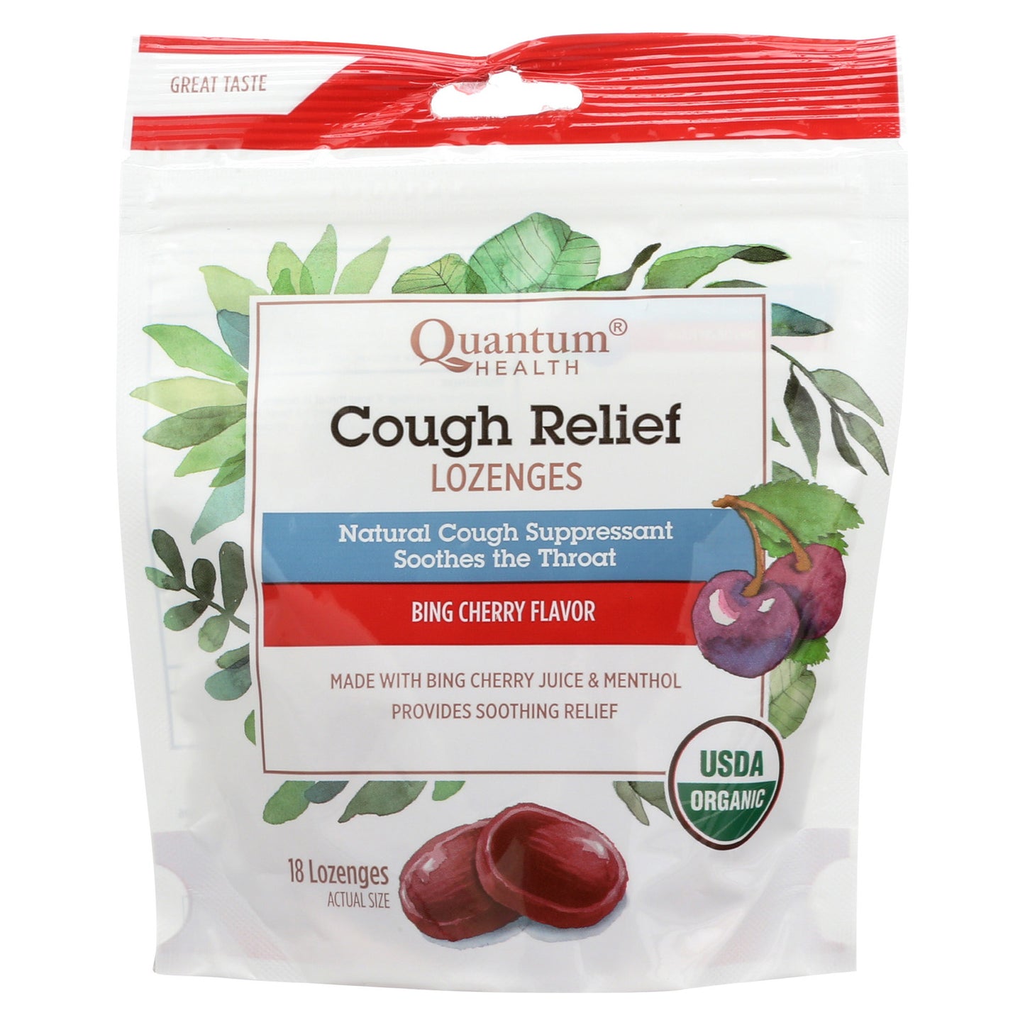 COUGH RELIEF LOZENGE BING CHERRY 18