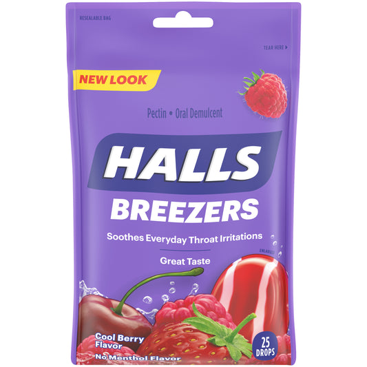 HALLS FRUIT BREEZERS COOL BERRY BAG 25
