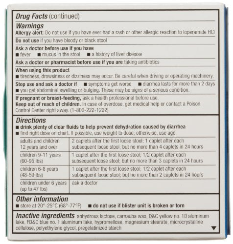 GS ANTI-DIARRHEAL LOPERAMIDE CAPLET 2 MG 12