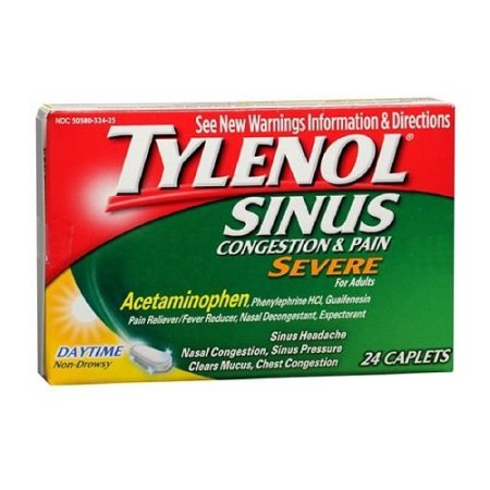 TYLENOL SINUS CON/PAIN SEVERE DAY CAPLET 24
