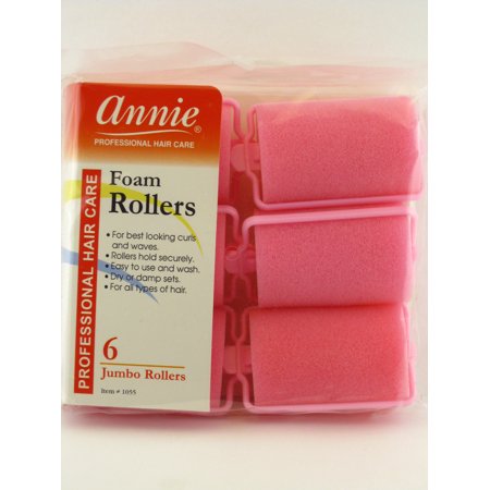 ANNIE FOAM ROLLERS PINK JUMBO 6 #1055