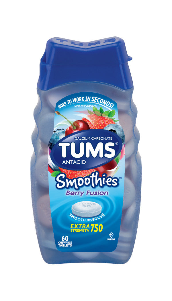 TUMS SMOOTHIES X-STR CHEW BERRY FUSION 60