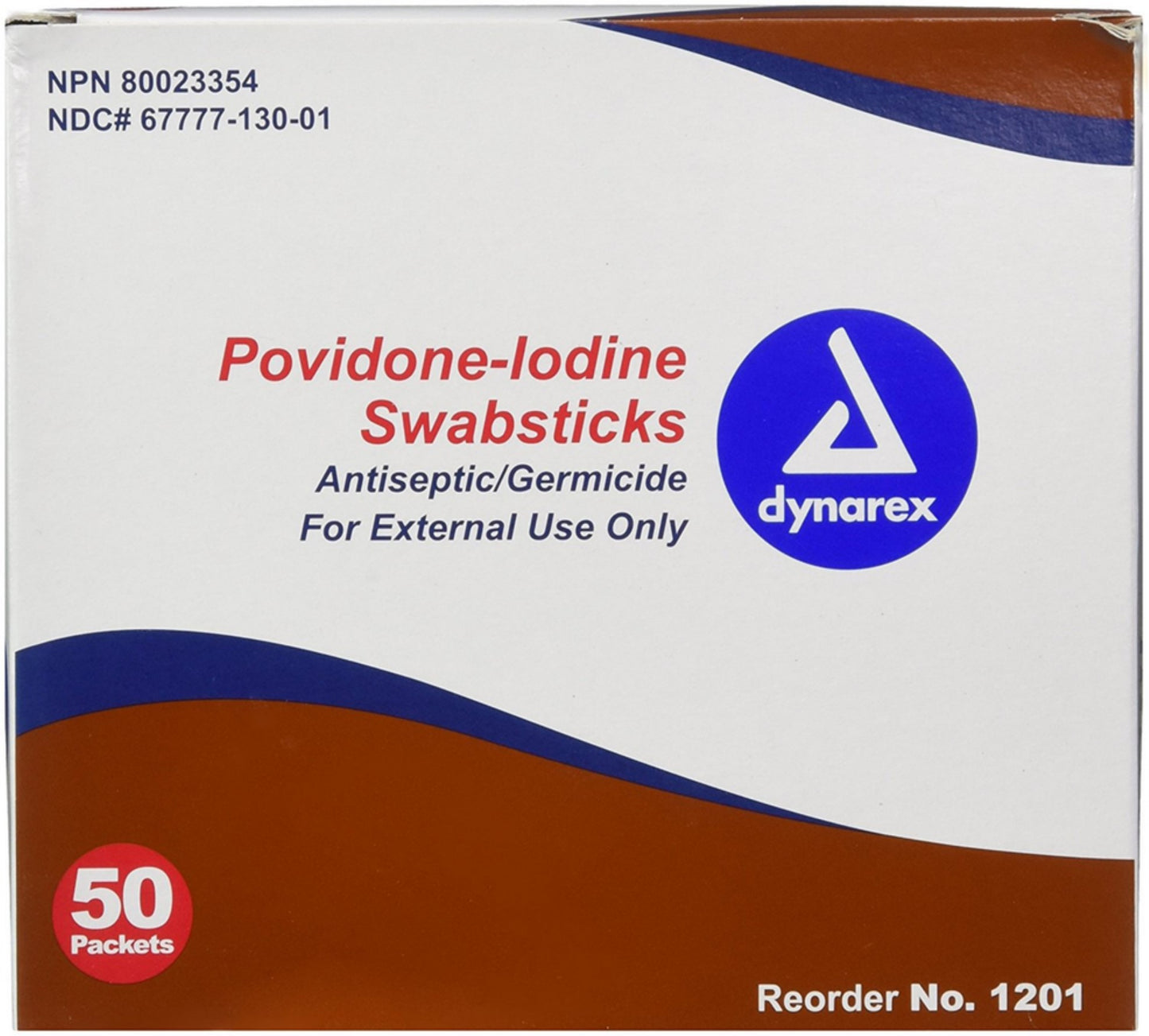 POVIDONE IODINE SWABSTICK 10% 50 DYNAREX