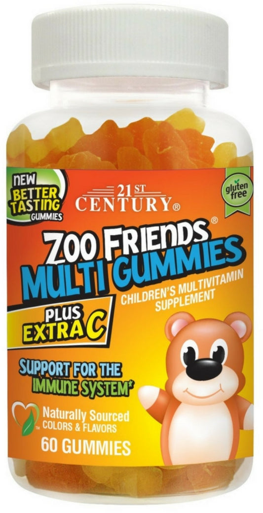 21ST CENTURY ZOO FRIENDS MULTI VIT+C GUMMY 60
