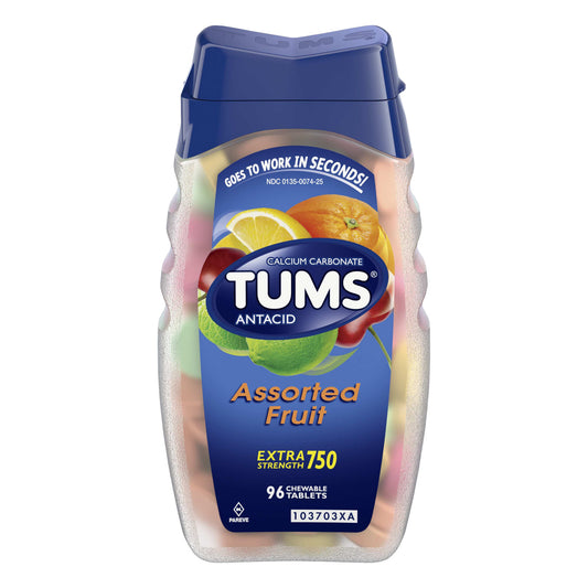 TUMS EXTRA STRENGTH ASSORTED 96