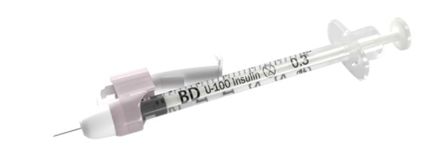 BD SYR SAFE GLIDE INS .3CC 31G 15/64" H/U 100