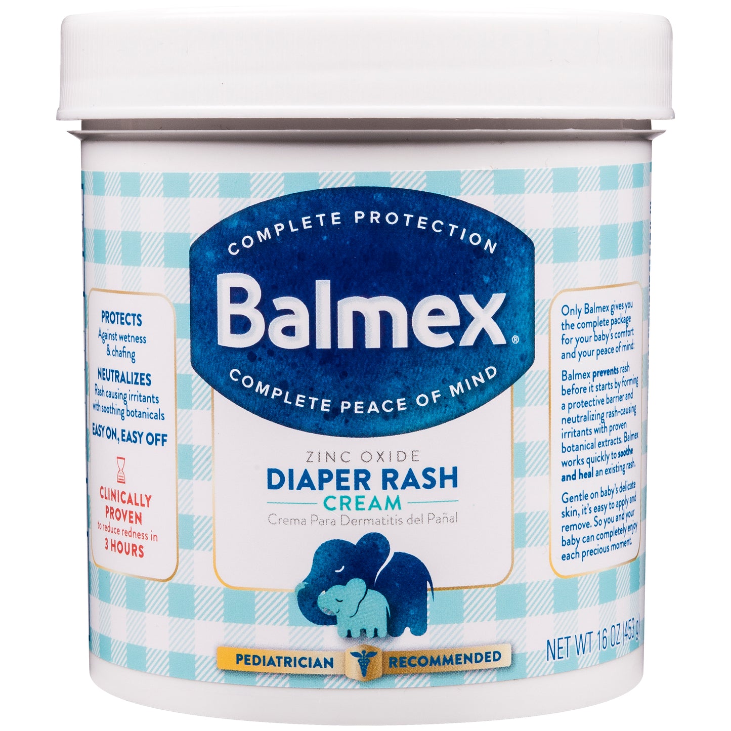BALMEX DIAPER RASH CREAM 16 OZ
