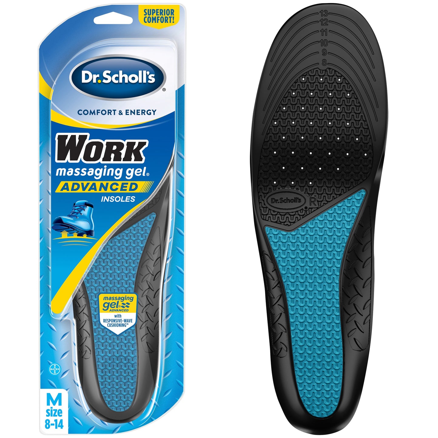 DR SCHOLLS COMF & ENERGY WORK GEL INS MEN PR