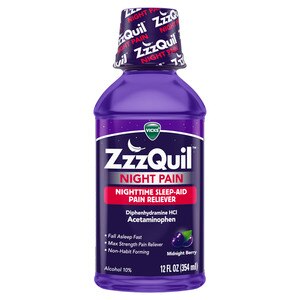ZZZQUIL NIGHTTIME PAIN RELIEVER 12 OZ