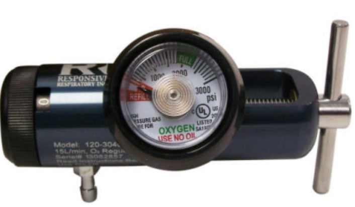OXYGEN REGULATOR 0-15 LPM CGA 870 W/BARB