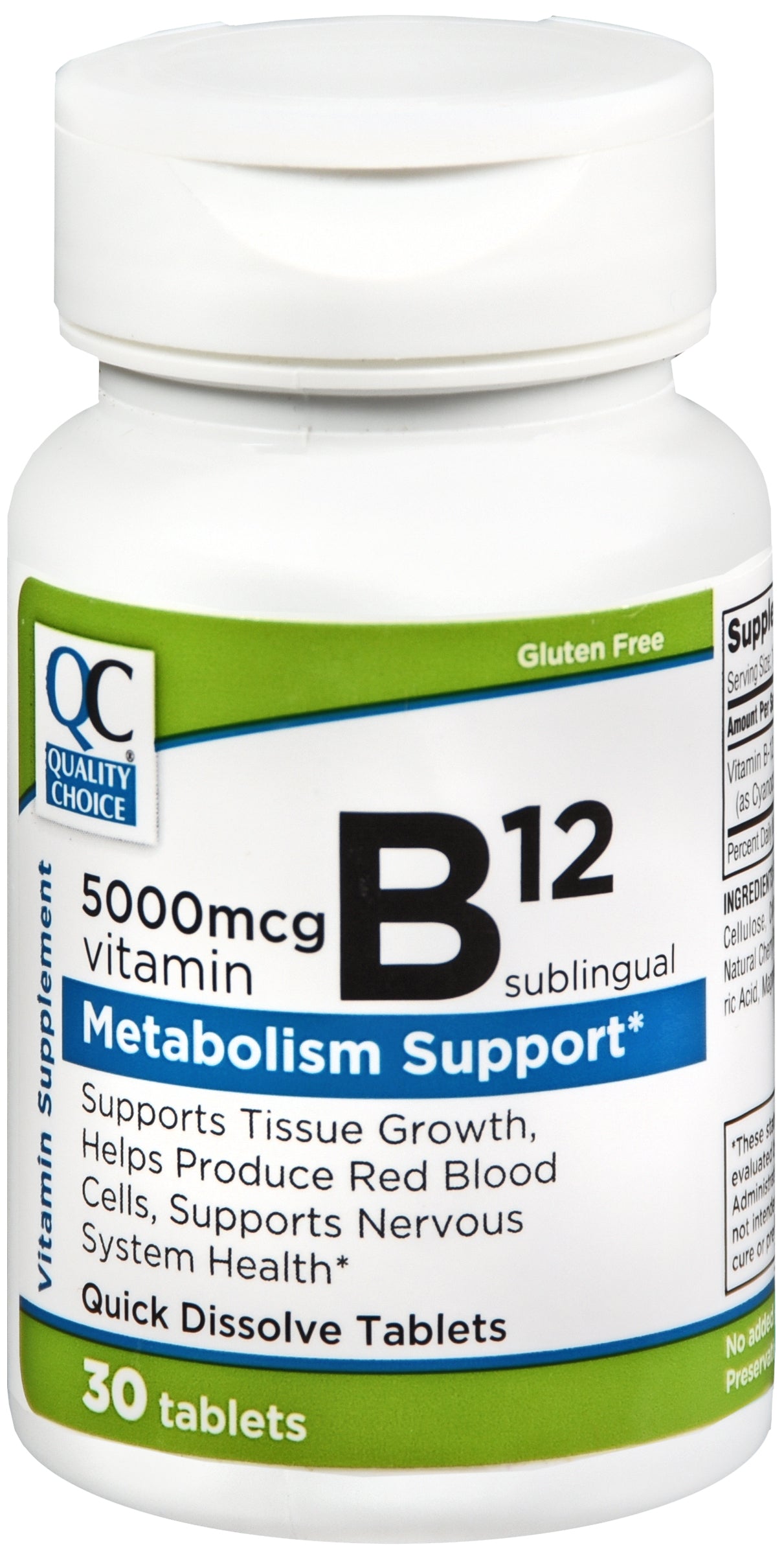 QC VITAMIN B-12 SUBLINGUAL TAB 5000 MCG 30