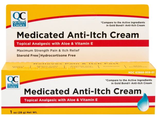 QC ANTI ITCH MEDICATED CREAM 1 OZ