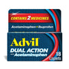 ADVIL DUAL ACTION W/ACETAMINOPHEN 18