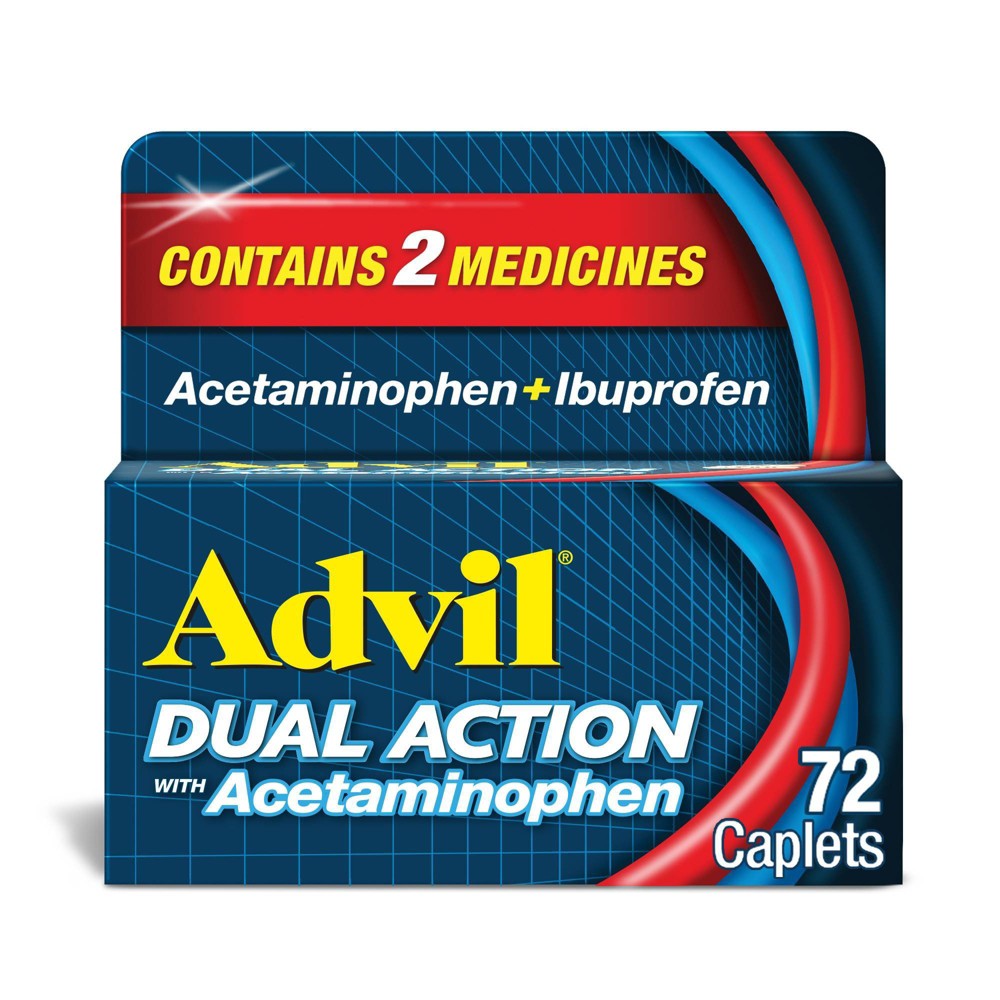 ADVIL DUAL ACTION W/ACETAMINOPHEN 72