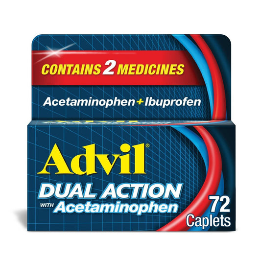 ADVIL DUAL ACTION W/ACETAMINOPHEN 72