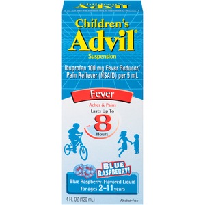 ADVIL CHILDRENS SUSP DYE FREE BLUE RASP 4 OZ