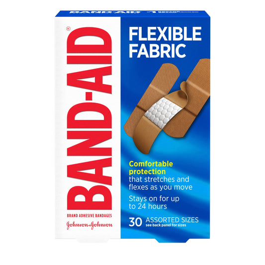 BAND AID FLEX FABRIC ASSORTED 30