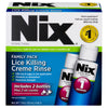 NIX CREME RINSE 1% 2 OZ FAMILY PACK (2)