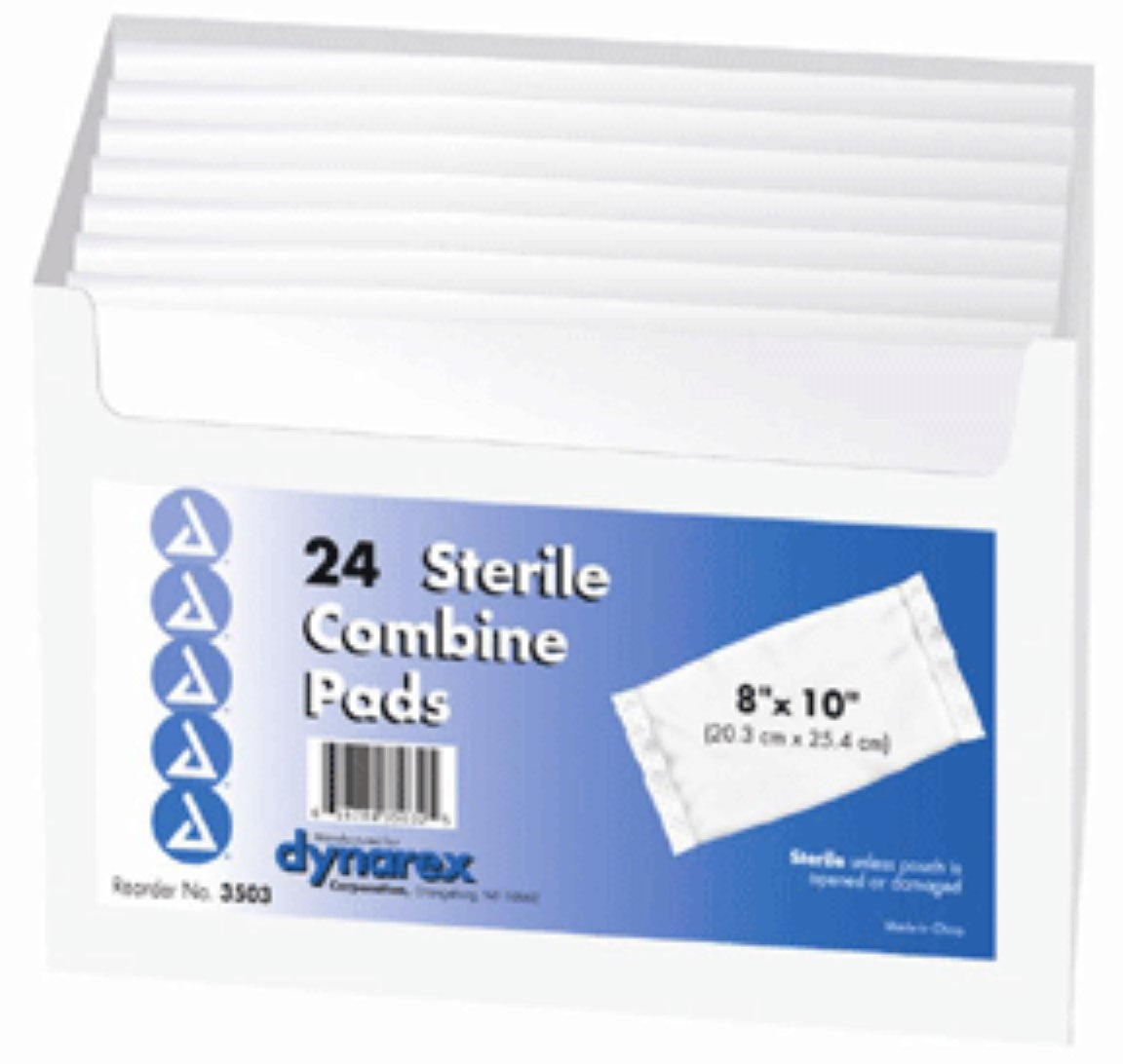 COMBINE PAD LATEX FREE ST 8 X 10" (24)