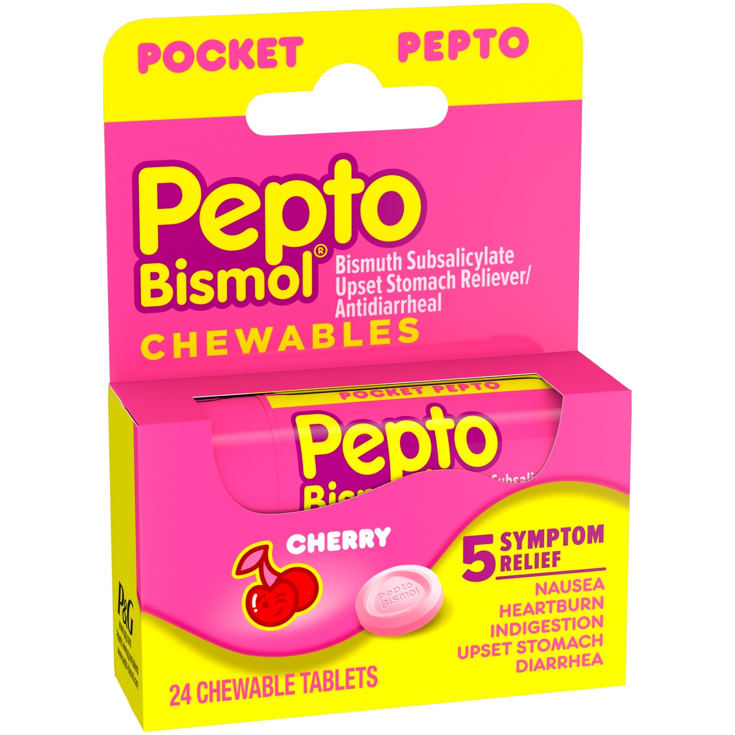 PEPTO BISMOL TO-GO CHEW TAB CHERRY 24