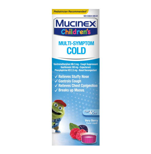 MUCINEX MULTI SYM CHILD COLD VERY BERRY 4 OZ