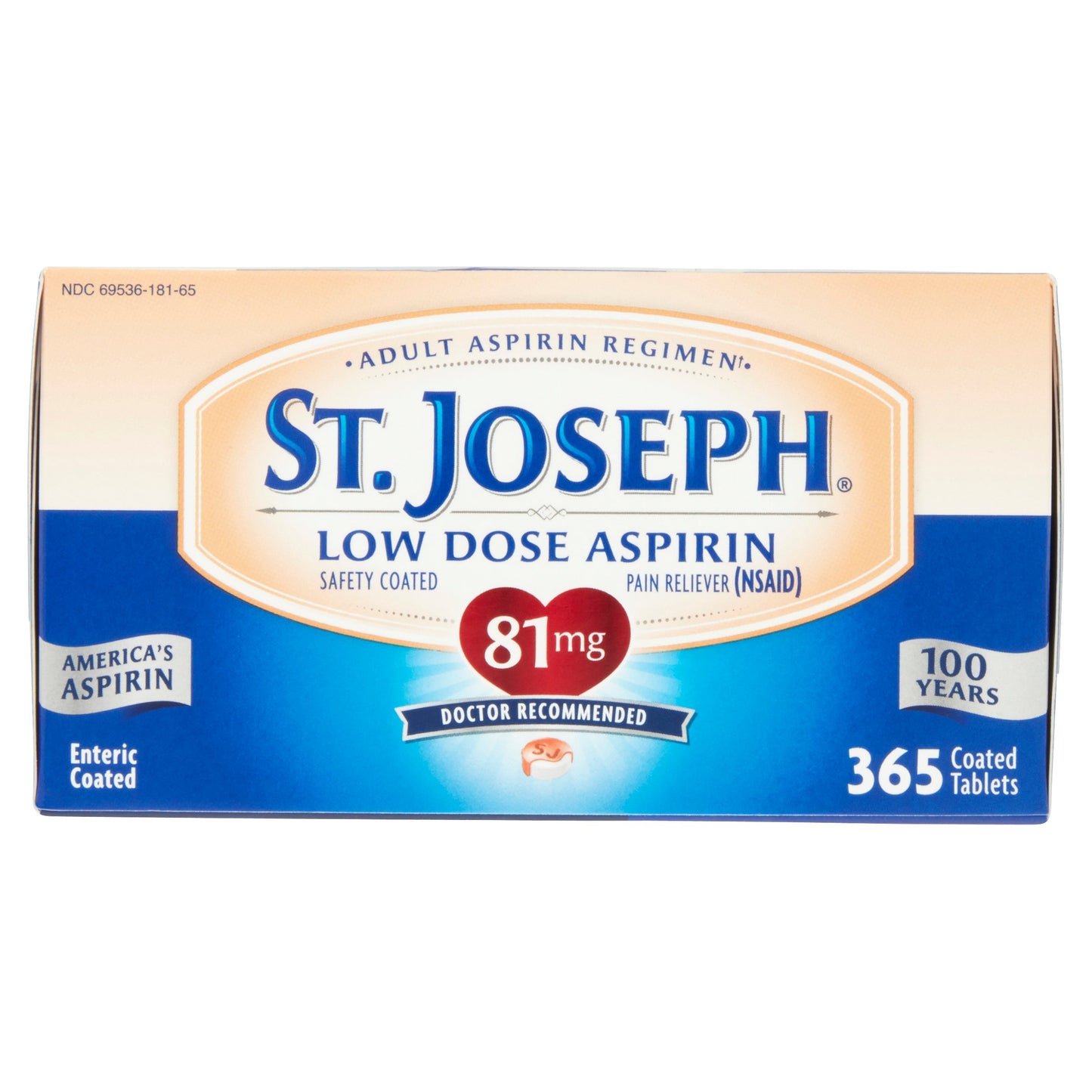 ST JOSEPH L/D ADULT ASPIRIN TAB 81 MG 365