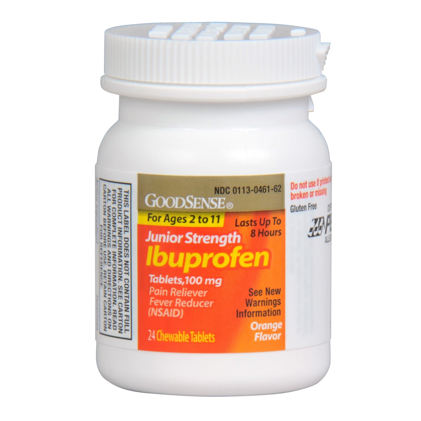 GS IBUPROFEN CHILD CHEW TAB ORANGE 100 MG 24