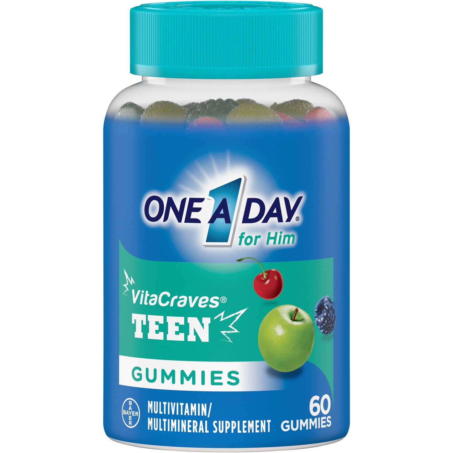 ONE A DAY VITACRAVES GUMMIES TEEN HIM 60