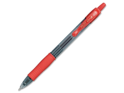 RETRACTABLE GEL ROLLER PEN FINE RED 2 PK