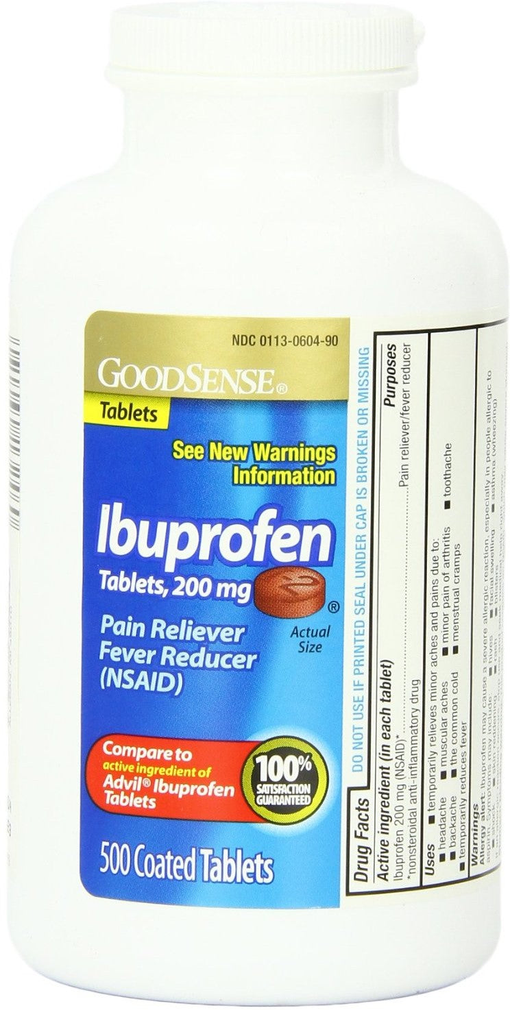GS IBUPROFEN BROWN COATED TAB 200 MG 500