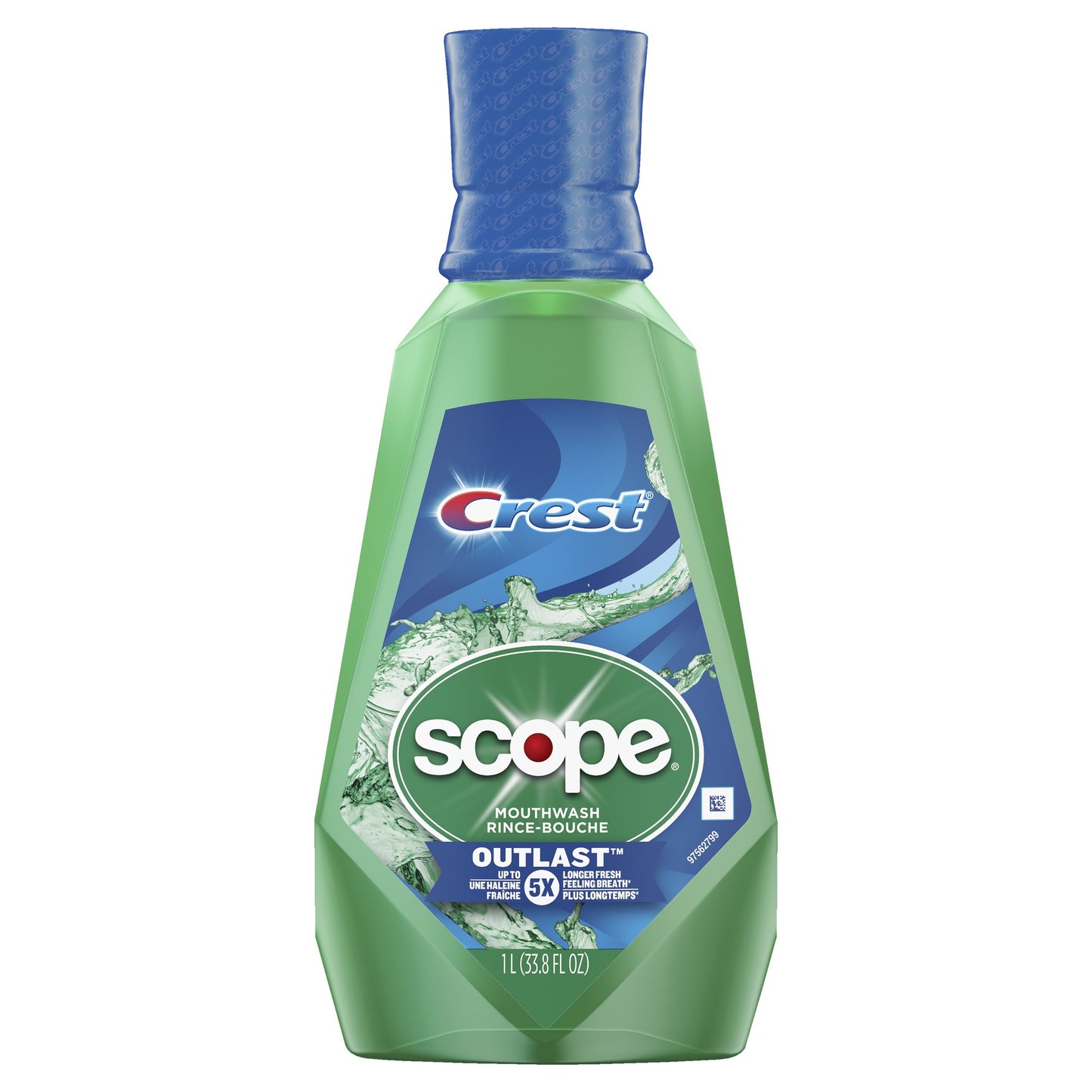 CREST SCOPE OUTLAST GREEN RINSE 1 LITER