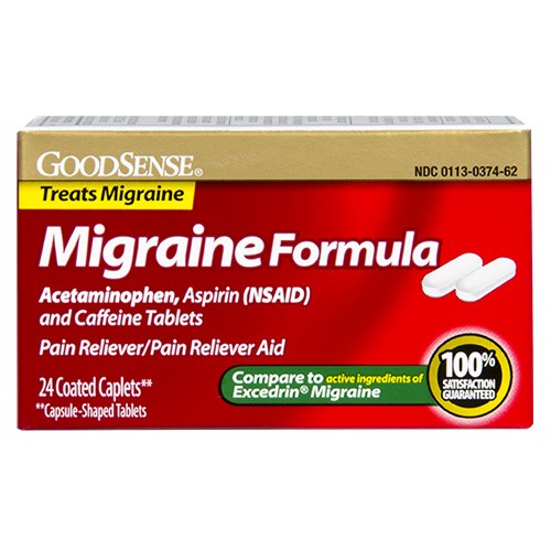 GS MIGRAINE RELIEF COATED CAPLET 24