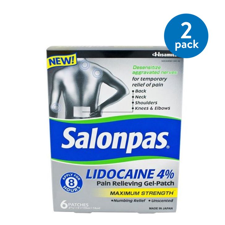 SALONPAS LIDOCAINE GEL-PATCH 6