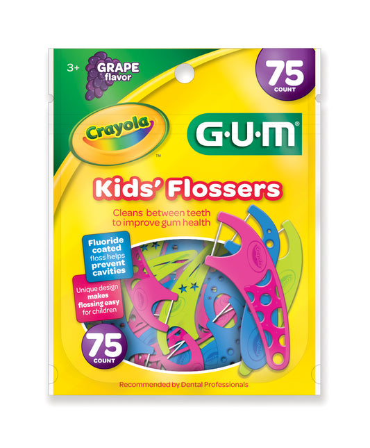 GUM CRAYOLA FLOSSER 75 W/TRAY