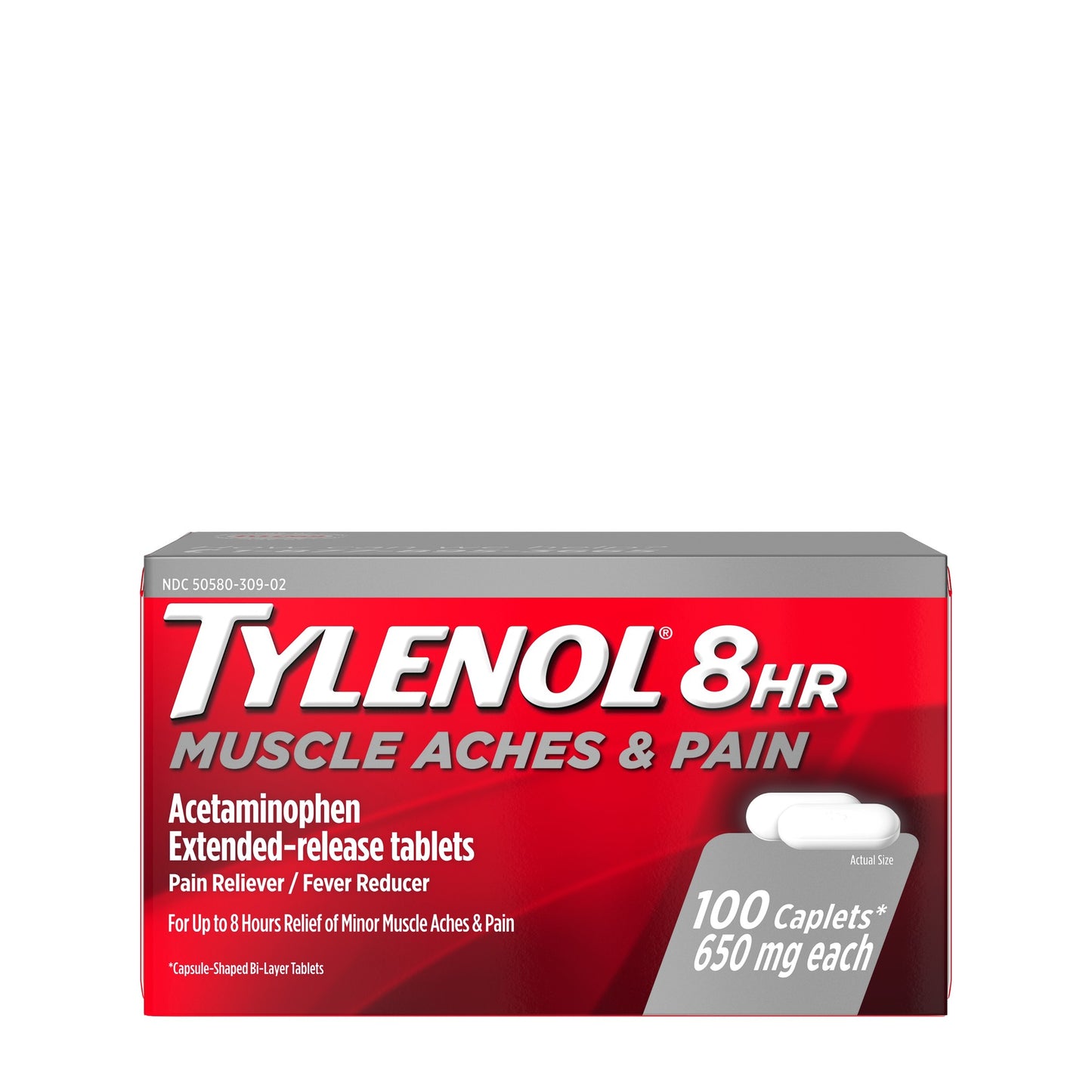 TYLENOL 8 HOUR CAPLET 650 MG 100