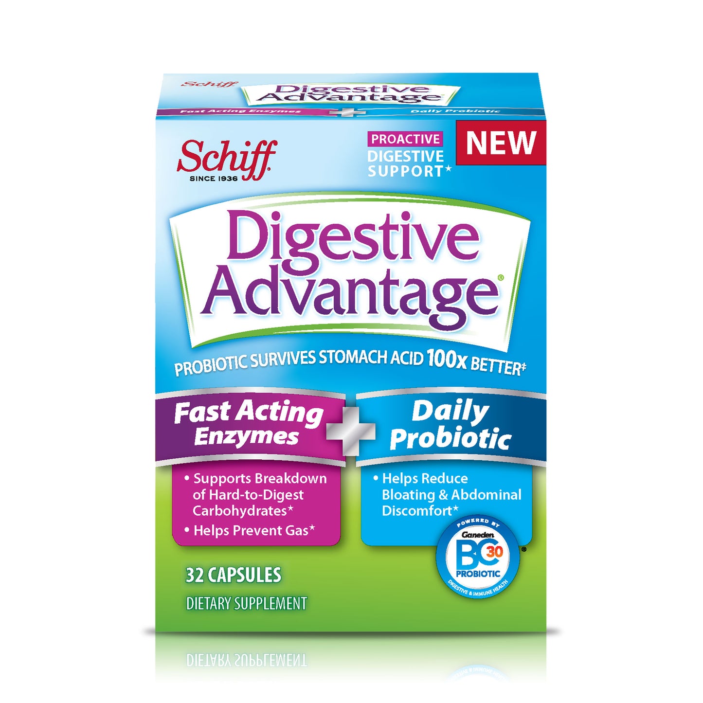 DIGESTIVE ADVANTAGE ENZYME W/PROBIOTIC CAP 32