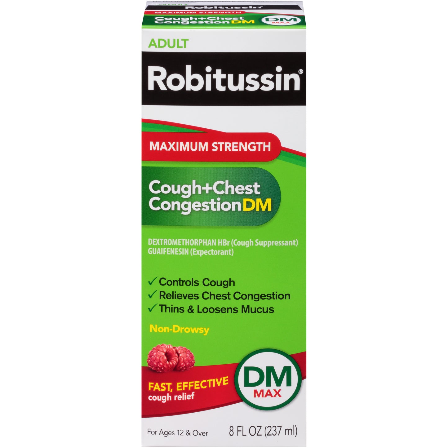 ROBITUSSIN MAX STR COUGH + CHEST CONG DM 8 OZ