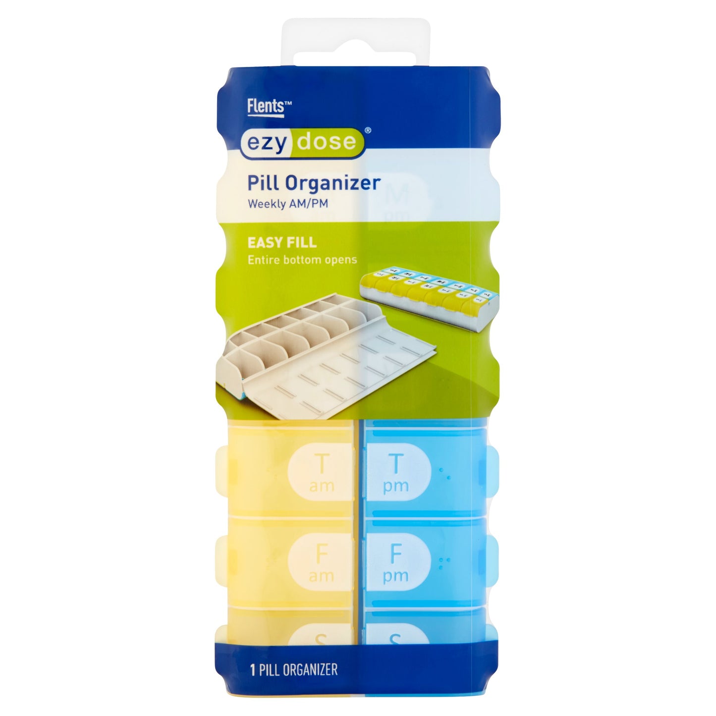 PILL REMINDER WEEKLY 14 COMP AM/PM EASY FILL